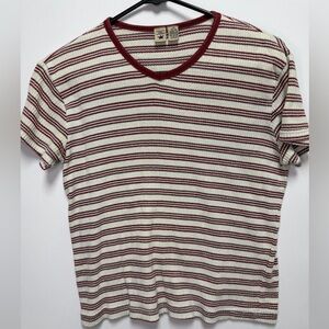 American Eagle Outfitters Vintage Striped 100% Cotton Short Sleeve T Shirt Small